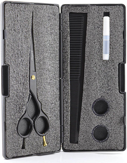 Professional Black 6.0" Barber Scissors with Razor Sharp Edges - HARYALI LONDON