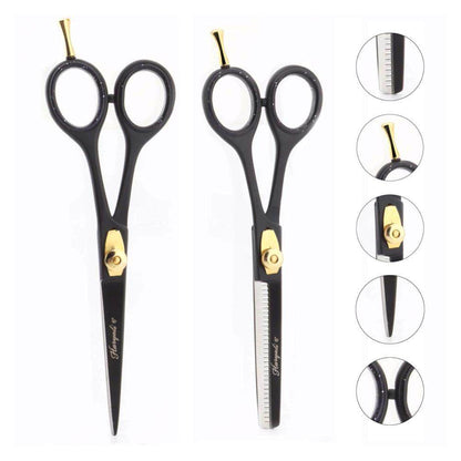 Professional Black 6" Hairdressing Thinning Scissors Hair Cutting Shears Set - HARYALI LONDON