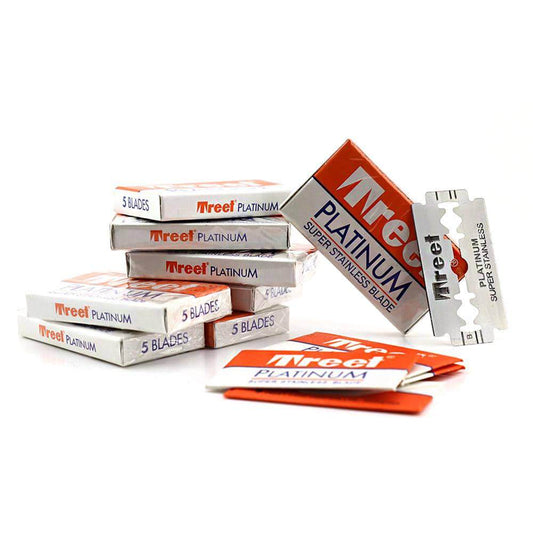 Treet Platinum Super Stainless Double Edge Razor -1 pack = 5 razor blades - HARYALI LONDON
