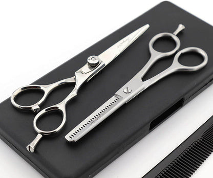 Haryali 5.5" Hairdressing Thinning Barber Hair Cutting Scissors Set - HARYALI LONDON