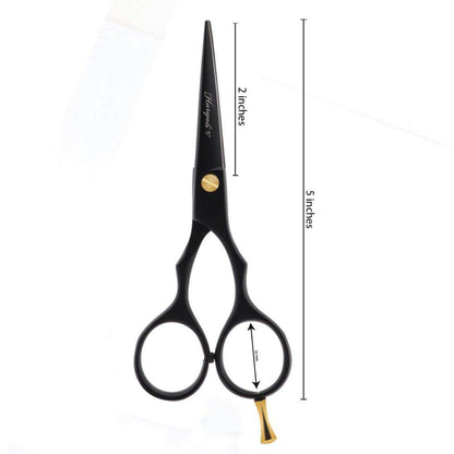 Haryali Black 5” Beard & Moustache Hair Trimming Scissor - HARYALI LONDON