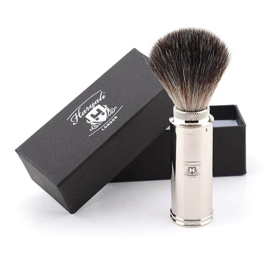 Haryali Travel Black Synthetic Shaving Brush - HARYALI LONDON