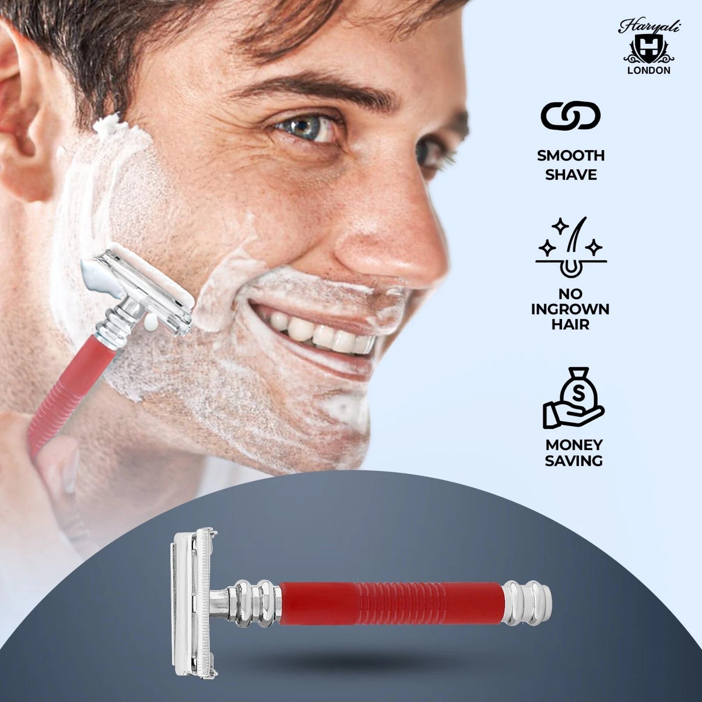 Butterfly Safety Razor in Metallic Red