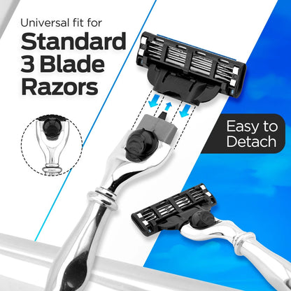 3 Blade Razor Stainless Steel Vase Shape Shaving Razor - HARYALI LONDON