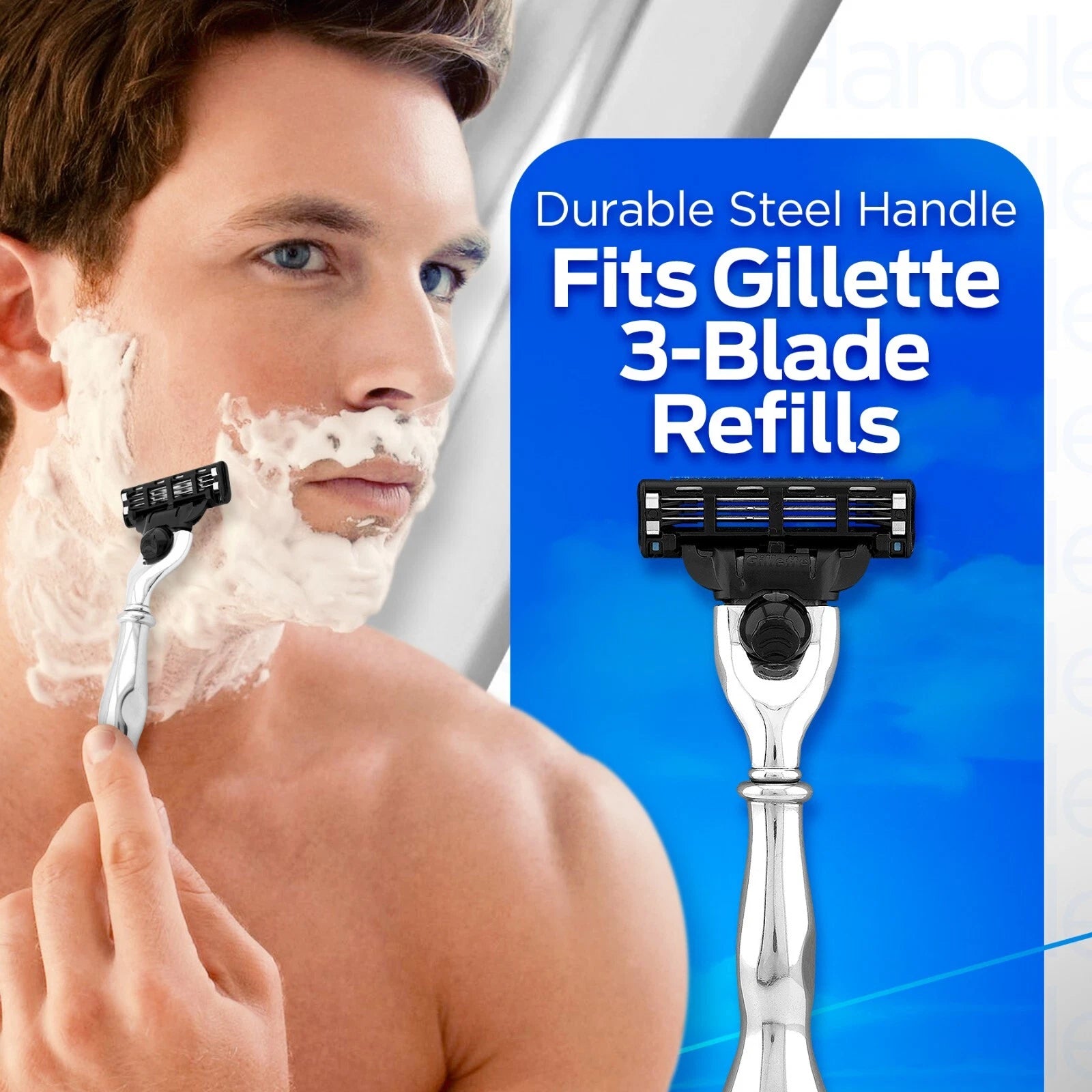 3 Blade Razor Stainless Steel Vase Shape Shaving Razor - HARYALI LONDON