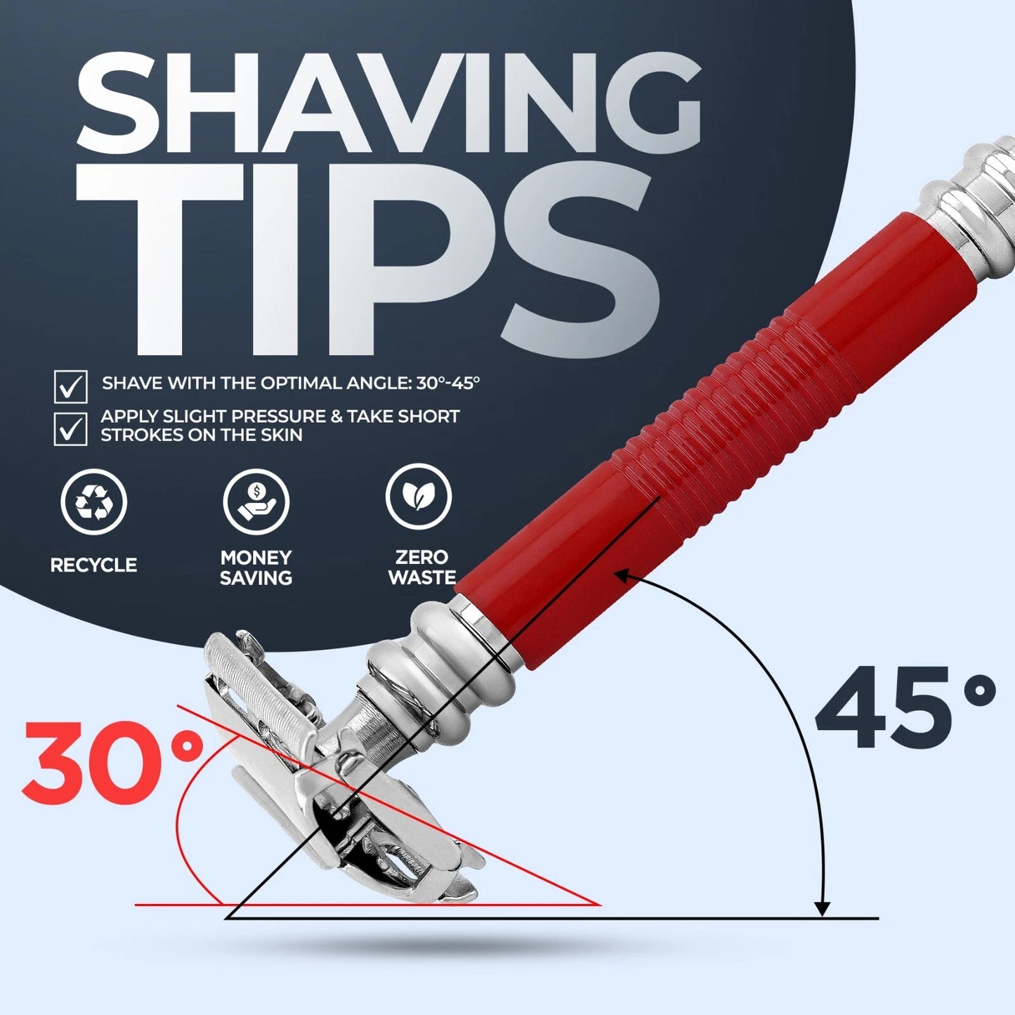 Butterfly Safety Razor in Metallic Red