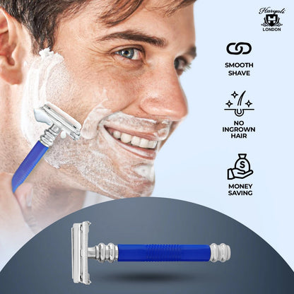 Butterfly Safety Razor in Metallic Blue