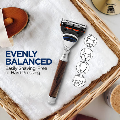 Titan Wood 5 Blade Razor for Men - HARYALI LONDON