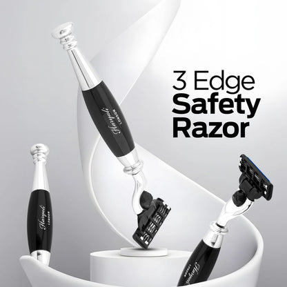 Tandoori 3 Blade Razor Black Half Nex Grip - HARYALI LONDON