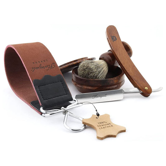 Haryali's Straight Razor Kit - Wood Handle