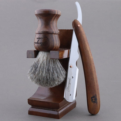 Haryali's Wooden Straight Razor Set