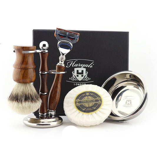 Haryali's Wooden Shaving Set 